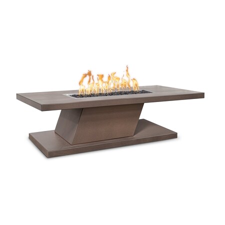 The Outdoor Plus 72 Rectangular Imperial Fire Table, Powder Coated Metal, Java, Match Lit with Flame Sense, Natural Gas OPT-IMPC7215FSML-JAV-NG